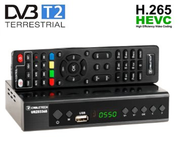 Set-top box CABLETECH URZ0336B, DVB-T2/C, H.265 HEVC, scart