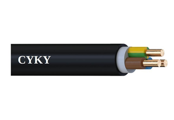 Silový instalační kabel pro pevné uložení CYKY-J 3x2,5, balení 50m