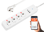 Smart predlžovací kábel BLOW 98-420, 1,5 m 2xUSB+USB-C WiFi TUYA
