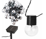 Solárna párty osvetlenie reťaz girlanda GIR65, 30xLED, G40, 6,5m
