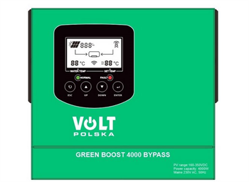 Solární regulátor MPPT VOLT GREEN BOOST 4000 BYPASS 4kW pro fotovoltaický ohřev