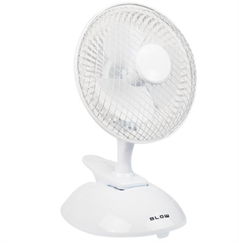 Ventilátor s klipsnou a základnou BLOW 44-062, 15cm, 22W, bílý