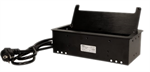 Výklopný blok zapuštěný ORNO OR-AE-13125/B, 2x 230V, 2x USB nabíjecí, 2x RJ45, barva černá, kabel  1,5m