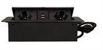 Výklopný blok zapustený ORNO OR-AE-13126/B/3M, 2x 230V a 2x USB, kábel 3m, čierny