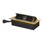 Výklopný blok zapustený ORNO OR-GM-9035/C, 2x 230V, 2x USB (A+C type; 3.6A), farba zlatá
