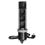 Výsuvná lišta ORNO OR-GM-9027, 3 zásuvky + 2 USB (A + C), 1,8 m, pr.6cm
