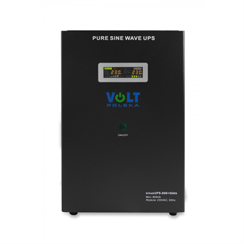 Záložní zdroj VOLT POLSKA SINUS UPS 800 + AKU 55Ah / 800VA / 500W, čistý sinus