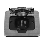 Zapustená zásuvka s viečkom, hermeticky uzavretá ORNO OR-GM-9031, nerez IP55

